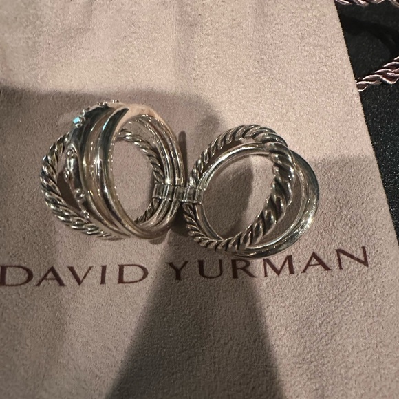 David Yurman Stax Pure Form Five Row Ring sterling silver with Diamonds- size 8 - Picture 5 of 6